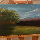 My project for course: Landscape Oil Painting with Plein-air Techniques. Projekt z dziedziny  Sztuki piękne,  Malarstwo i Malarstwo olejowe użytkownika elenasharga140891 - 24.01.2024