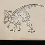 Jurassic World-blue  Ein Projekt aus dem Bereich Traditionelle Illustration von Filip Skotarczak - 25.01.2024