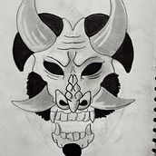 Japońska maska  Ein Projekt aus dem Bereich Tattoodesign von Filip Skotarczak - 25.01.2024
