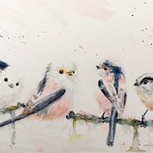 My project for course: Artistic Watercolor Techniques for Illustrating Birds. Ilustração tradicional, Pintura em aquarela, Desenho realista e Ilustração naturalista projeto de jacqui_dom - 25.01.2024