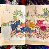 My project for course: Exploratory Sketchbook: Find Your Drawing Style. Traditional illustration, Sketching, Creativit, Drawing, Watercolor Painting, Sketchbook, and Gouache Painting project by Hemma Übelhör - 01.25.2024