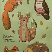 My project for course: Illustration of Adorable Characters Inspired by Nature - Overgrown Forest Friends . Design de caractere, Desen, Ilustrație digitală și Desen digital de Katharina - 01.25.2024