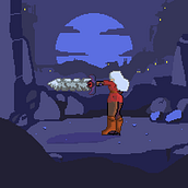 Mi proyecto del curso: Introducción al diseño de personajes en pixel art (Version Alternativa del Personaje Visto en Clases). Character Design, Video Games, Pixel Art, and Game Design project by kfino2000 - 01.21.2024
