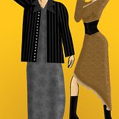 Ilustración de moda. Een project van  Ontwerp, Mode-illustratie y Digitale illustratie van Mafe Estupiñan - 26.01.2024