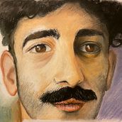 Mon projet du cours : Portrait réaliste à la craie pastel. Traditional illustration, Fine Arts, Drawing, Portrait Drawing, and Realistic Drawing project by mariednt - 01.26.2024