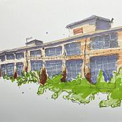 My project for course: Expressive Architectural Sketching with Colored Markers. Sketching, Drawing, Architectural Illustration, Sketchbook & Ink Illustration project by Lisa Alm - 01.26.2024