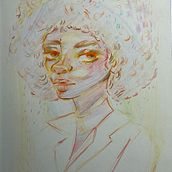 Mi proyecto del curso: Dibujo de retratos llamativos con lápices de colores. Drawing, Portrait Drawing, Sketchbook, and Colored Pencil Drawing project by cgalguera - 01.26.2024
