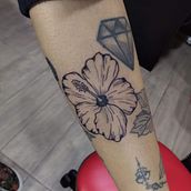 Meu projeto do curso: Tatuagem botânica com pontilhismo. Tattoo Design, and Botanical Illustration project by Renata Anchieta - 01.26.2024