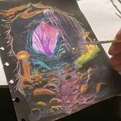 Meu projeto do curso: Pintura de paisagens atmosféricas com guache. Traditional illustration, Painting, and Gouache Painting project by Felipe Queiroz - 01.26.2024