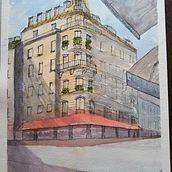 My project for course: Architectural Sketching with Watercolor and Ink . % Andy C tarafından hazırlanan Eskiz çizimi, Çizim, Sulubo, a Resim, Mimari İllüstras, on, Eskiz defteri, Mürekkep İllüstras, Ve onu projesi - 01.25.2024