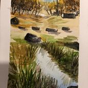 Mon projet du cours : Paysages naturels à l’aquarelle. Fine Arts, Painting, and Watercolor Painting project by cecile_bd - 01.27.2024