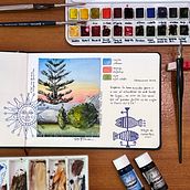 Mi proyecto del curso: Atardecer en Casa Pueblo (Punta del Este) Ein Projekt aus dem Bereich Traditionelle Illustration, Aquarellmalerei, Architektonische Illustration und Sketchbook von Verónica Petrina - 27.01.2024