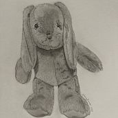 Fluffy Bunny. Traditional illustration project by Nadia Bruwer - 01.28.2024