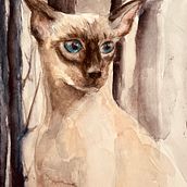 My project for course: Expressive Animal Portraits in Watercolor Ein Projekt aus dem Bereich Traditionelle Illustration, Aquarellmalerei, Realistische Zeichnung und Naturalistische Illustration von Laura Di Stefano - 29.01.2024
