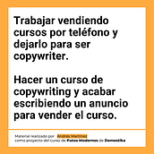 Mi proyecto del curso: Copywriting para copywriters. Advertising, Cop, writing, Stor, telling, and Communication project by Andrés Martínez Ramoneda - 01.29.2024