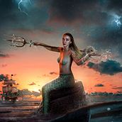 Mi proyecto del curso: sirena . Photograph, Photograph, Post-production, VFX, Photo Retouching, Fine-Art Photograph, Photographic Composition, Photomontage, and Color Correction project by pedro fernandez - 01.29.2024