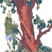 Graphic novel - imitation, adaptation, loneliness. Un projet de Illustration traditionnelle , et Conception de personnages de Katrine Stahlschmidt - 29.01.2024