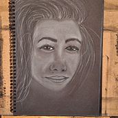 Self portrait, January 2024. Traditional illustration project by Karen Kotze - 01.28.2024
