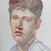 My project for course: Contemporary Portraiture in Watercolor. Fine Arts, Painting, Watercolor Painting, and Portrait Drawing project by Catherine Ward - 01.29.2024
