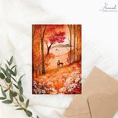 The seasons - postcards. Un proyecto de Ilustración digital y Pintura a la acuarela de Hannah Overeem - 30.01.2024