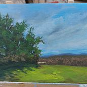 Mój projekt z kursu: Olejne malarstwo pejzażowe w plenerze. Un proyecto de Bellas Artes, Pintura y Pintura al óleo de Hania G - 30.01.2024