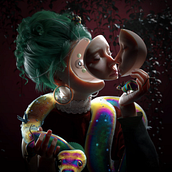 Splitted soul / Two side of the soul. Projekt z dziedziny Design, 3D i Animacje 3D użytkownika Antonio Montagnani - 30.01.2024