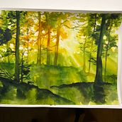 My project for course: Dreamy Watercolor Landscapes: Paint with Light. Painting, and Watercolor Painting project by daryaurchenko - 01.30.2024