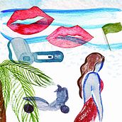 Meu projeto do curso: Linguagem visual com técnicas de ilustração analógicas e digitais. Un progetto di Pittura, Collage, Bozzetti, Disegno e Illustrazione digitale di Paloma - 31.01.2024