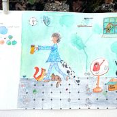 Mein Abschlussprojekt für den Kurs: Figurenentwicklung durch Beobachtungszeichnen. Traditional illustration, Character Design, Drawing, and Sketchbook project by Claudia Georgescu-Menzi - 01.31.2024