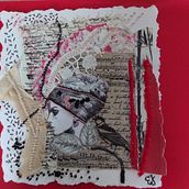 La jeune fille et l'oiseau. Un proyecto de Bordado de stephanie_aggar - 01.02.2024