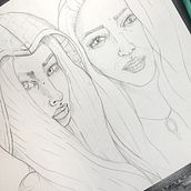 Il mio progetto del corso: Ritratto su blocco da disegno: esplora il volto umano . Schițe, Desen, Desen de portret, Desen artistic și Caiet de schițe de La Marghe - 02.01.2024