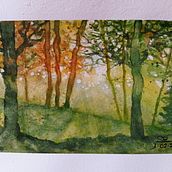Mon projet du cours : Paysages oniriques à l'aquarelle : capturez la lumière. Pintura, e Pintura em aquarela projeto de sophiebouscary33 - 02.02.2024