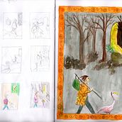 Mon projet du cours : Illustration à l'acrylique : créez des univers magiques. Projekt z dziedziny Trad, c, jna ilustracja,  Malarstwo, Kreat, wność, Malarstwo akr i lowe użytkownika fabiennebegonia - 02.02.2024