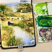My project for course: Natural Landscapes in Watercolor. Fine Arts, Painting, and Watercolor Painting project by beautyoncanvas1 - 02.03.2024