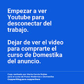 Mi proyecto del curso: Copywriting para copywriters. Advertising, Cop, writing, Stor, telling, and Communication project by Marta García Robles - 02.03.2024