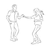 Dance sketches for the nwdance.net website Ein Projekt aus dem Bereich Traditionelle Illustration von Peter Shaw - 03.06.2023
