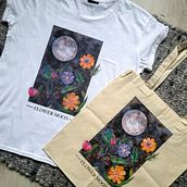 Flower Moon. Ink Illustration, and Watercolor Painting project by Eva Wieneke - 02.03.2024