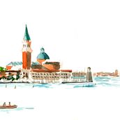Voyage à Venise. Desenho, Pintura em aquarela, e Sketchbook projeto de Alexia Pillégreau - 04.02.2024