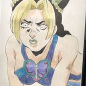 JoJo's Jolyne Cujoh. Traditional illustration project by Willy Liao Chen - 02.04.2024