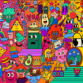 Tropicaloso. Character Design, Graphic Design, and Vector Illustration project by Johana Martinez - 02.05.2024