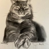 My project for course: Expressive Drawing with Charcoal. Fine Arts, Drawing, Portrait Drawing, and Naturalistic Illustration project by Regina Raycheva - 02.05.2024