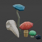 La Gema del Ave Eterna. 3D, and 3D Modeling project by Gabriela Rocha Carrillo - 02.06.2024