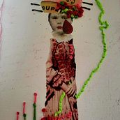 My project for course: Experimental Embroidery Techniques on Paper. Een project van  Beeldende kunst, Collage, Borduurwerk y Textielontwerp van Evelyn Salas Salas - 07.02.2024