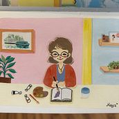 My project for course: Gouache Techniques for Illustration. Traditional illustration, Sketching, Creativit, Drawing, Watercolor Painting, Sketchbook, and Gouache Painting project by Mayz Yarana - 02.06.2024