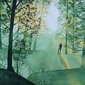 My project for course: Dreamy Watercolor Landscapes: Paint with Light. Painting, and Watercolor Painting project by Kata Bagi - 02.07.2024