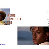 Encarte Indigo Borboleta Anil - Liniker (Projeto do curso: Técnicas de composição para design gráfico). Projekt z dziedziny Design, Grafika ed, torska, Projektowanie graficzne, Projektowanie c i frowe użytkownika Guilherme Amorim - 07.02.2024