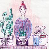 My project for course: Exploratory Sketchbook: Find Your Drawing Style. Un projet de Illustration traditionnelle, Esquisse , Créativité, Dessin, Aquarelle, Carnet de croquis , et Peinture gouache de Alla Meshcheriakova - 07.02.2024