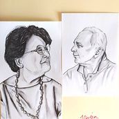 My parents Ein Projekt aus dem Bereich Bleistiftzeichnung, Porträtzeichnung und Zeichnung von ilaria_ghirotti - 06.10.2023