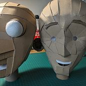 James and the Giant Peach: Cardboard Heads. Character Design, Arts, Crafts, Fine Arts, and Sculpture project by David Puddephatt - 02.08.2024