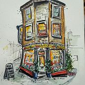 My project for course: Expressive Architectural Sketching with Colored Markers. Un proyecto de Bocetado, Dibujo, Ilustración arquitectónica, Sketchbook e Ilustración con tinta de wendy_shepherd3 - 08.02.2024